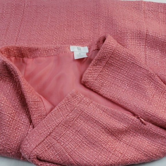 APT. 9 Skirt Suit 2-PC Pink Black Tweed Elegant Skirt Suit Lined Size 10 - Picture 9 of 12